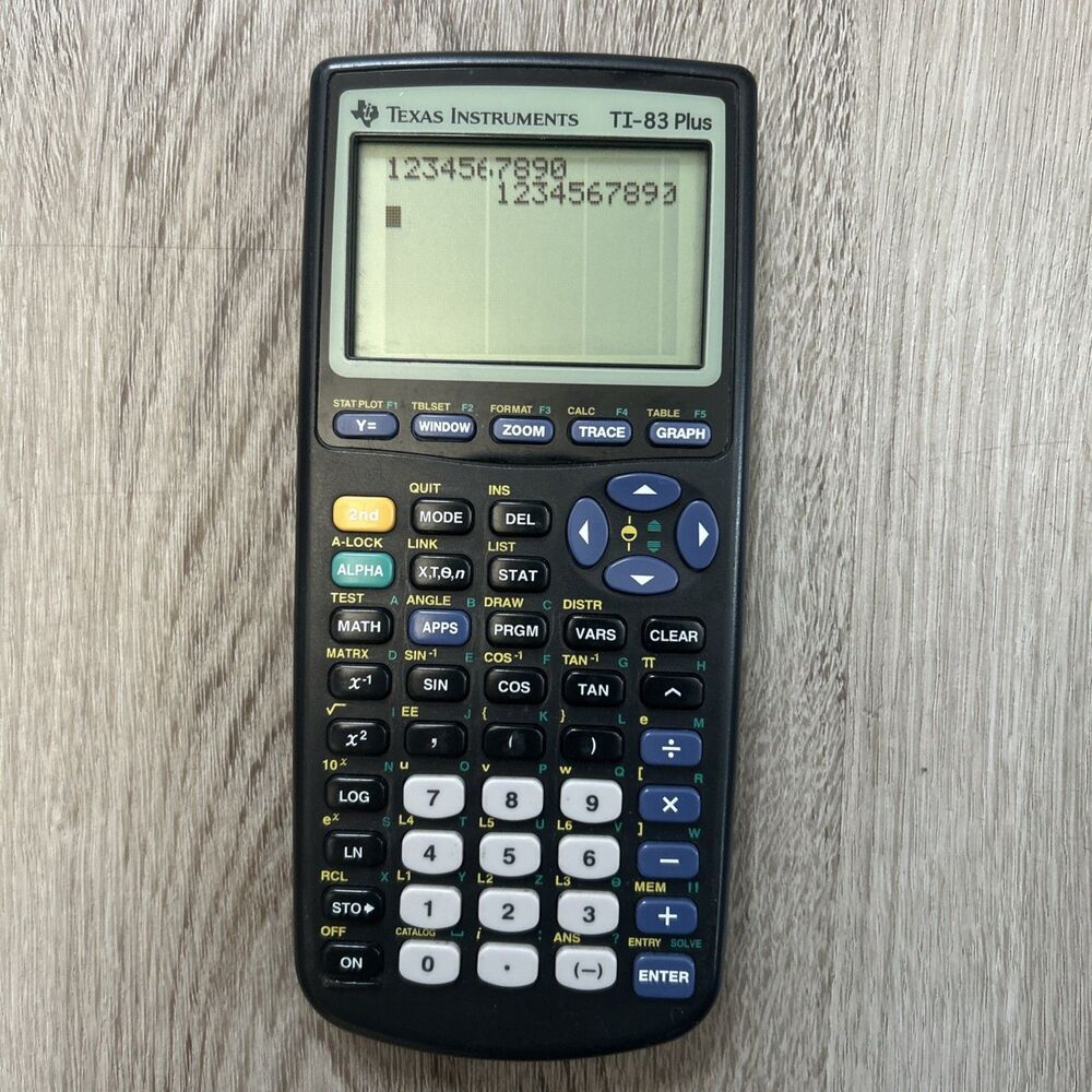 Texas Instruments TI-83 Plus Graphing Calculator No Slip Cover Tested Works READ